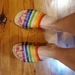 Rainbow gel slides